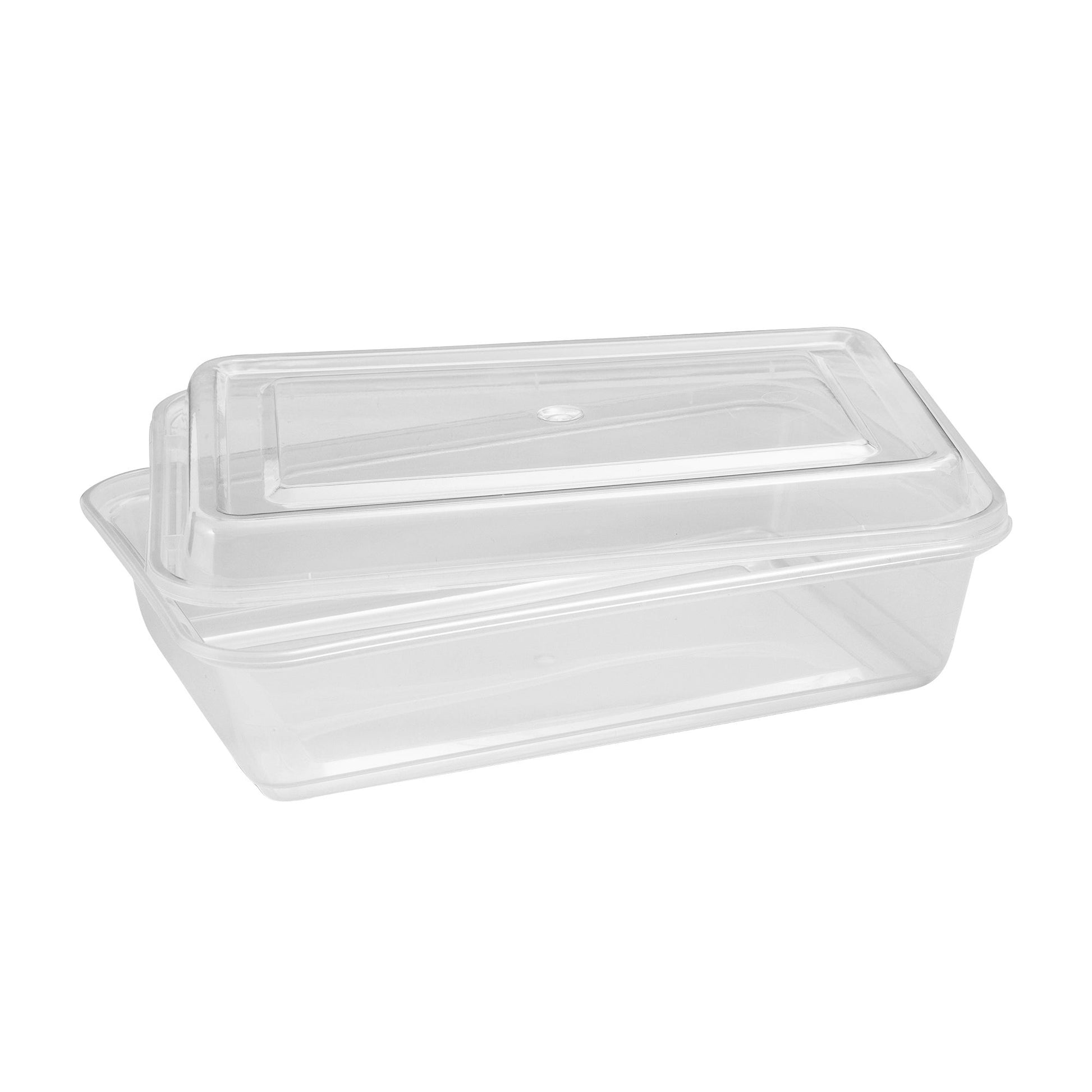 Café Express 34-oz Rectangular Containers with Lids, Pack of 50 - image 1