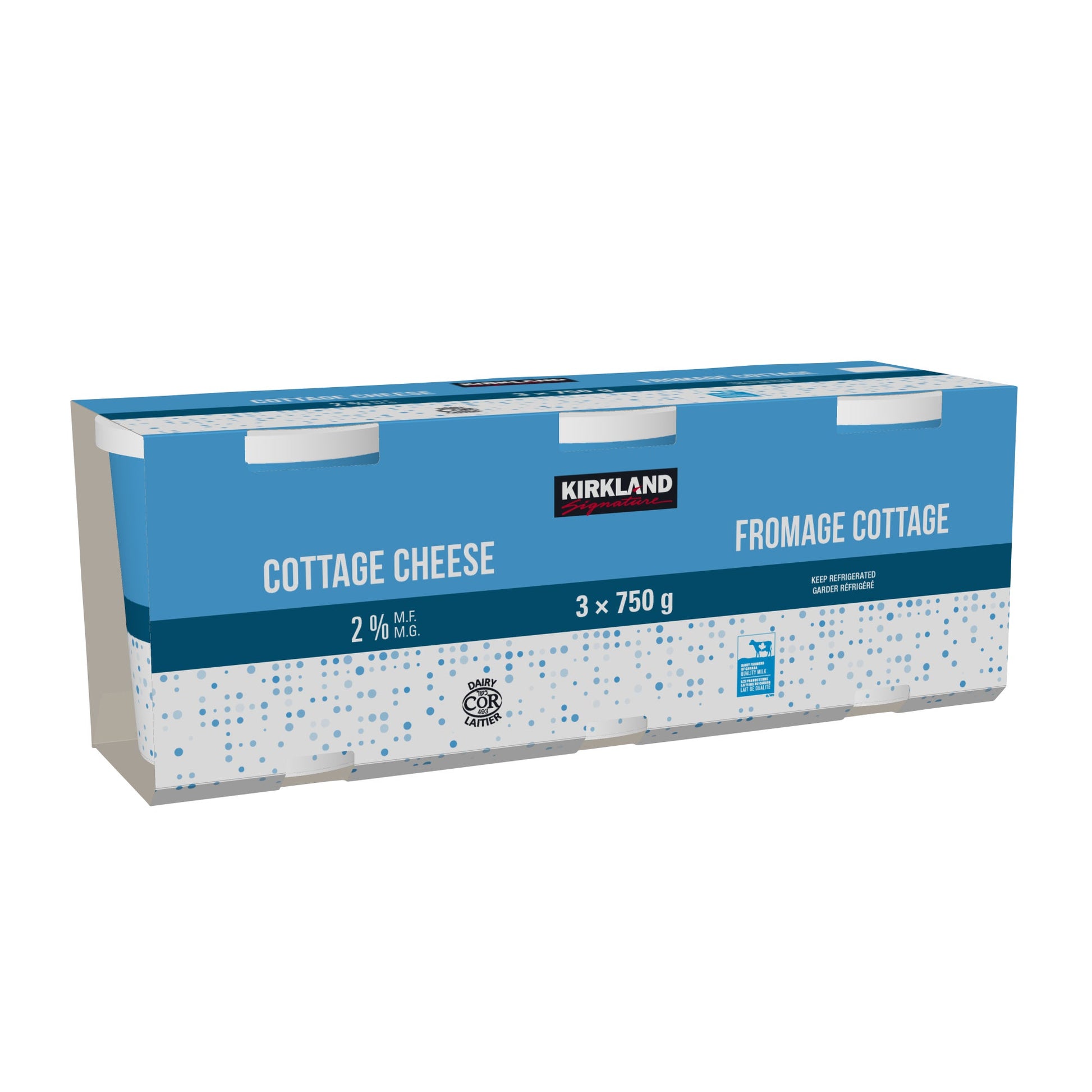 Kirkland Signature 2% Cottage Cheese, 3 x 750 g - image 1