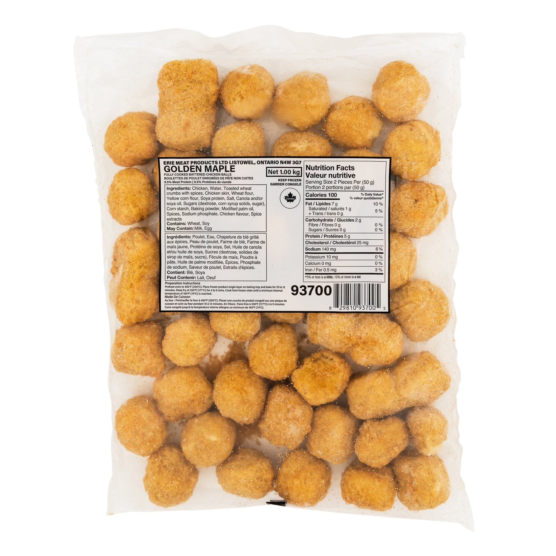 Golden Maple Frozen Chicken Balls, 4 × 1 kg - image 2