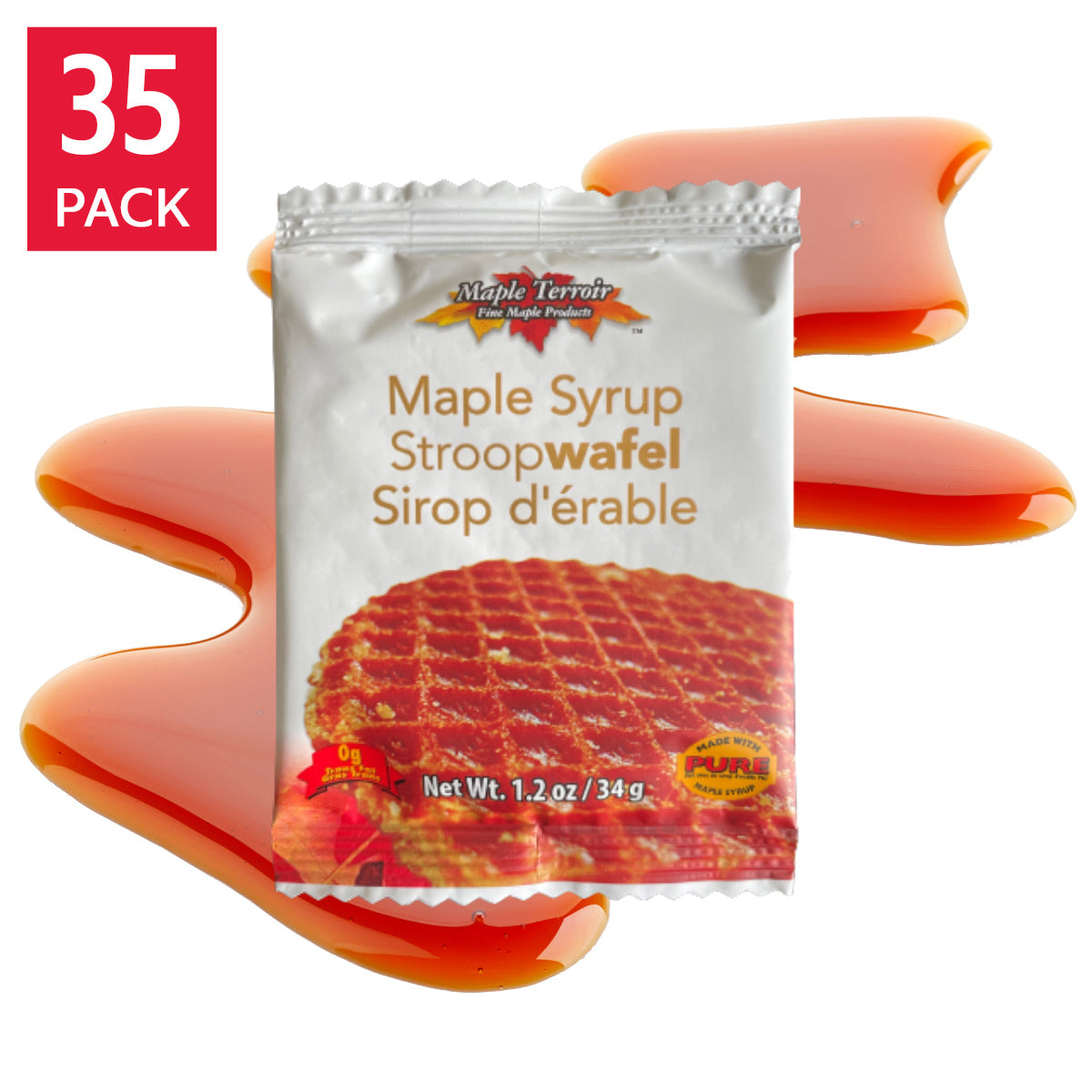 Maple Terroir Maple Syrup Stroopwafel Cookies, 35 × 34 g - image 1