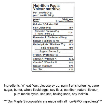 Maple Terroir Maple Syrup Stroopwafel Cookies, 35 × 34 g - image 5