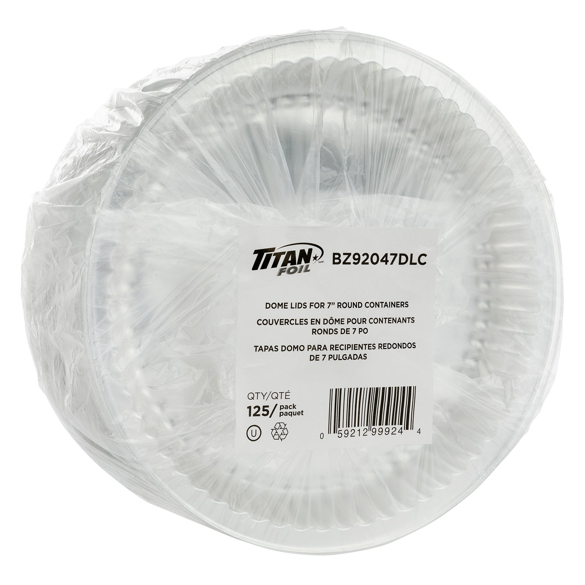 Titan 7-in Plastic Dome Lids, Pack of 500 - image 3