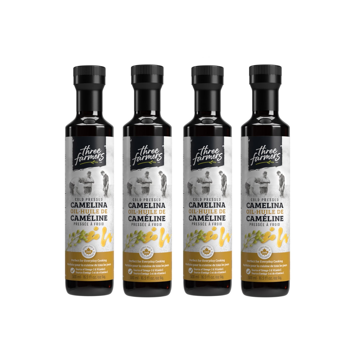 Three Farmers Camelina Oil, 4 × 500 mL - image 1