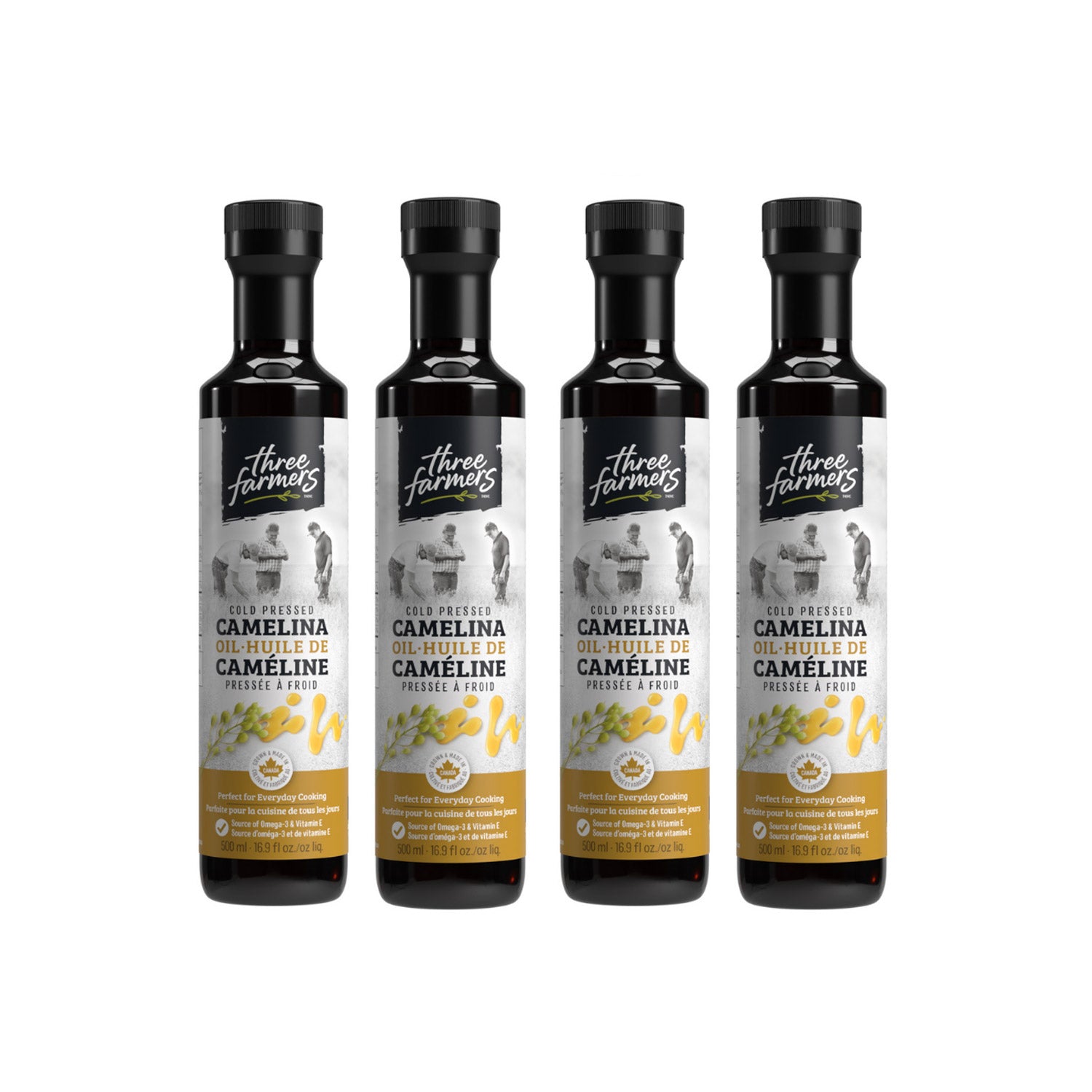 Three Farmers Camelina Oil, 4 × 500 mL - image 1