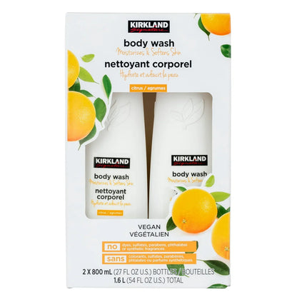 Kirkland Signature Citrus Body Wash, 2 x 800 mL