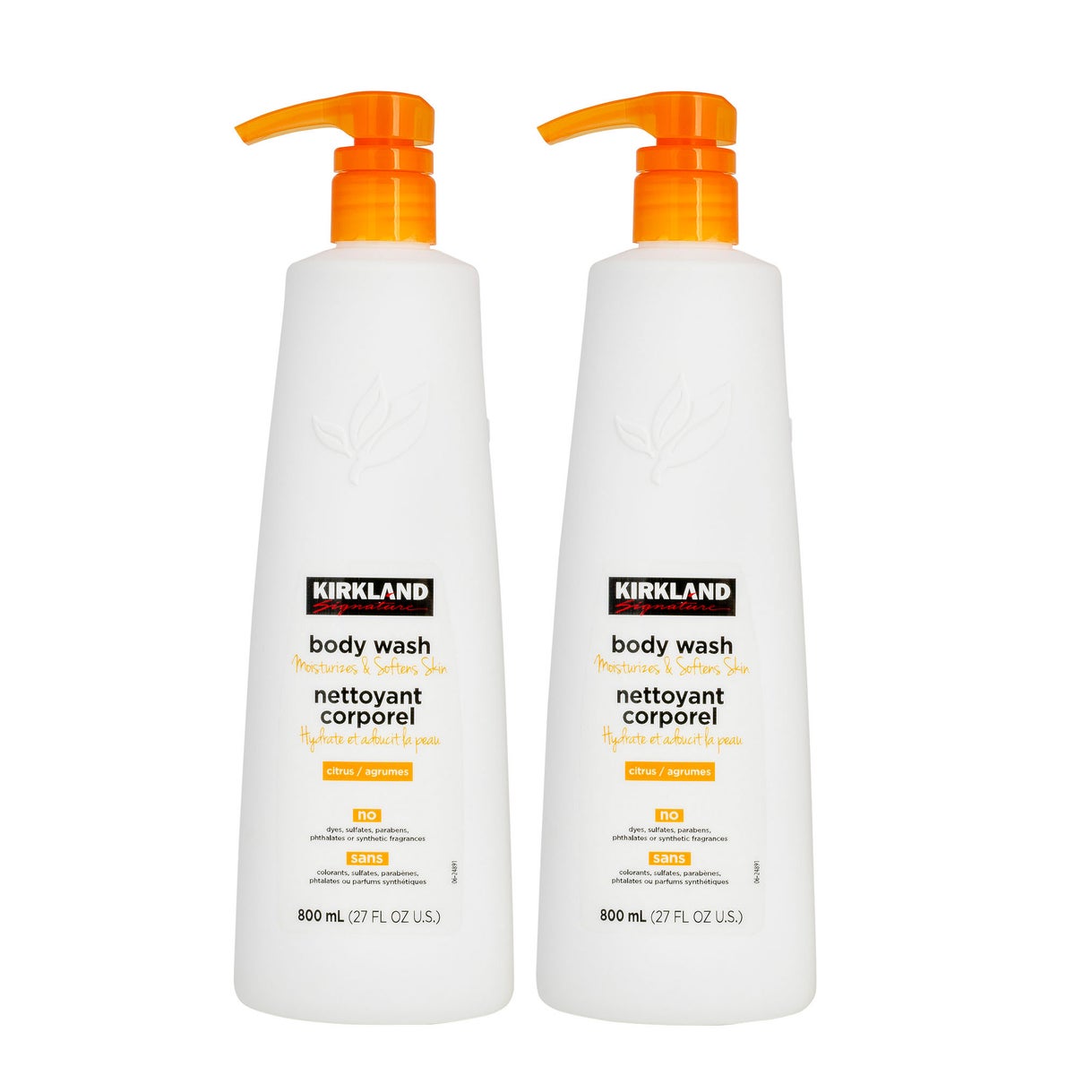 Kirkland Signature Citrus Body Wash, 2 x 800 mL