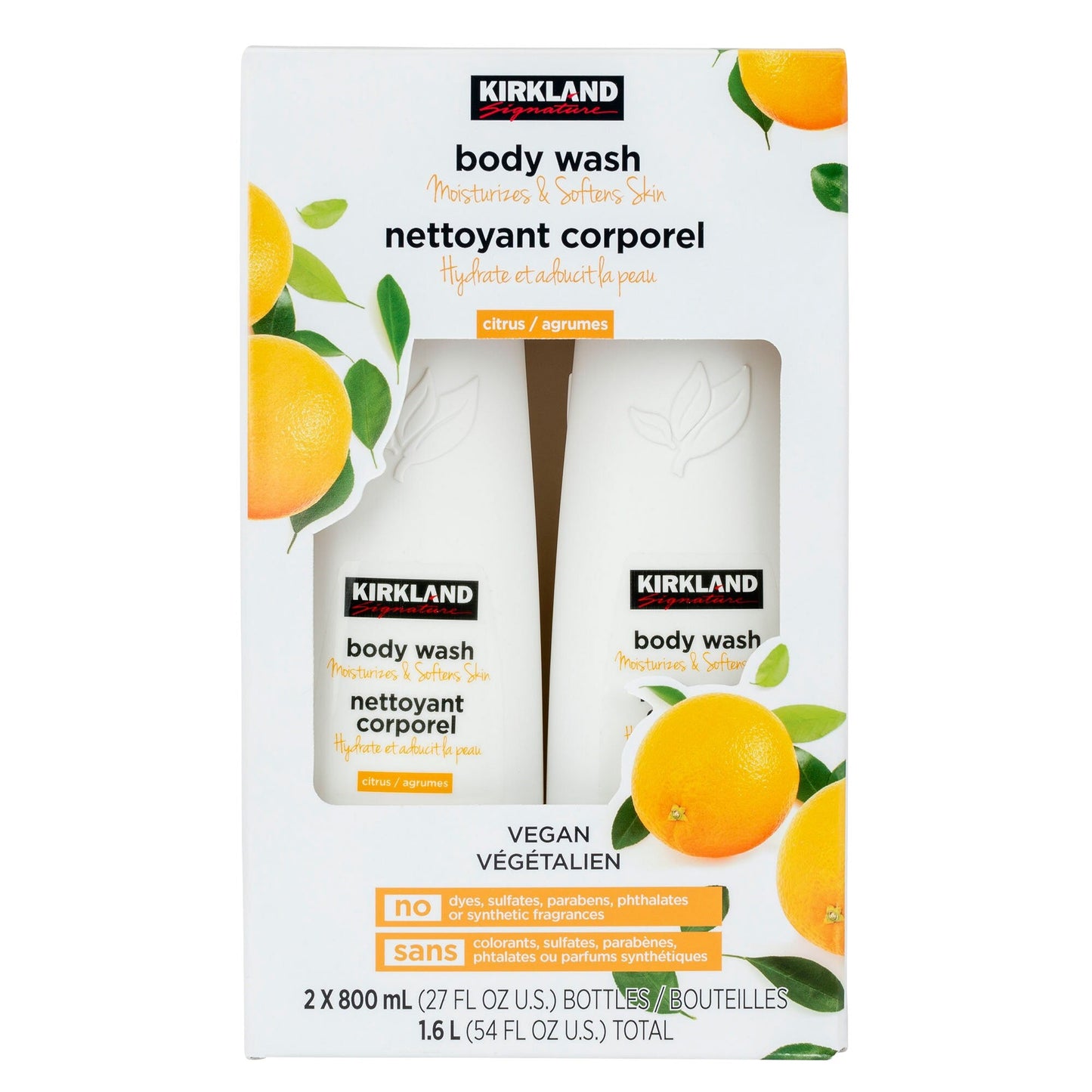Kirkland Signature Body Wash, 2 × 800 mL - image 1
