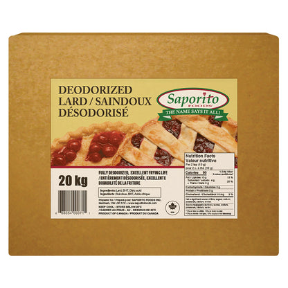 Saporito Deodorized Lard, 20 kg - image 1