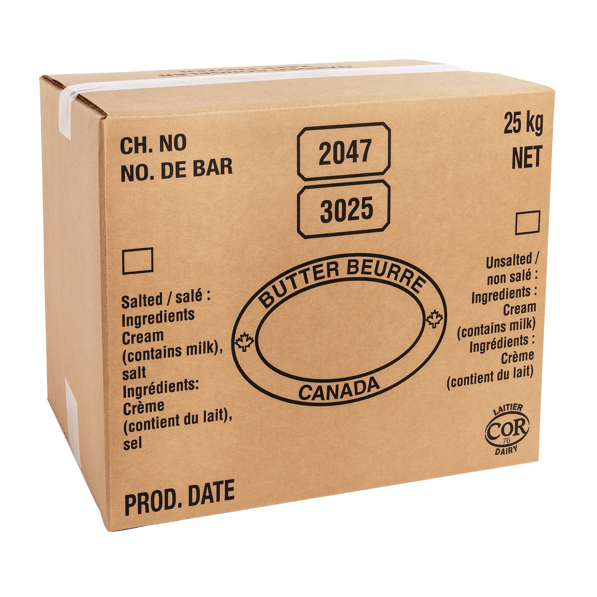 Unsalted Butter, 25 kg - image 1