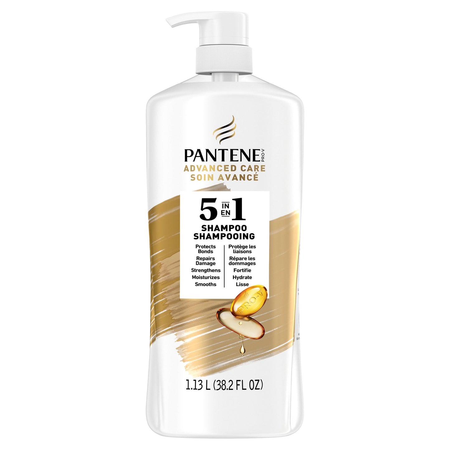 Pantene 5 in 1 Shampoo, 1.13 L - image 1