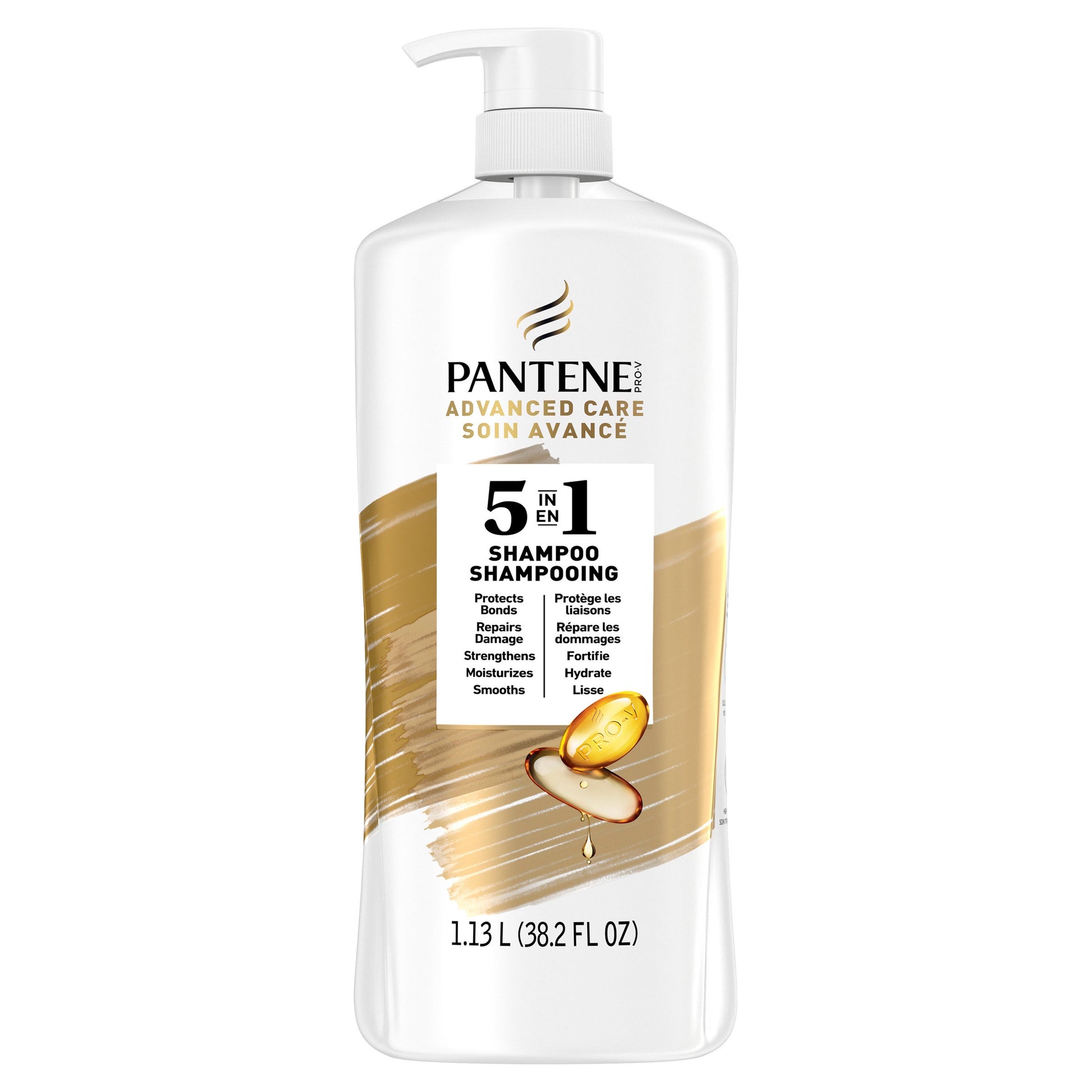 Pantene 5 in 1 Shampoo, 1.13 L - image 1