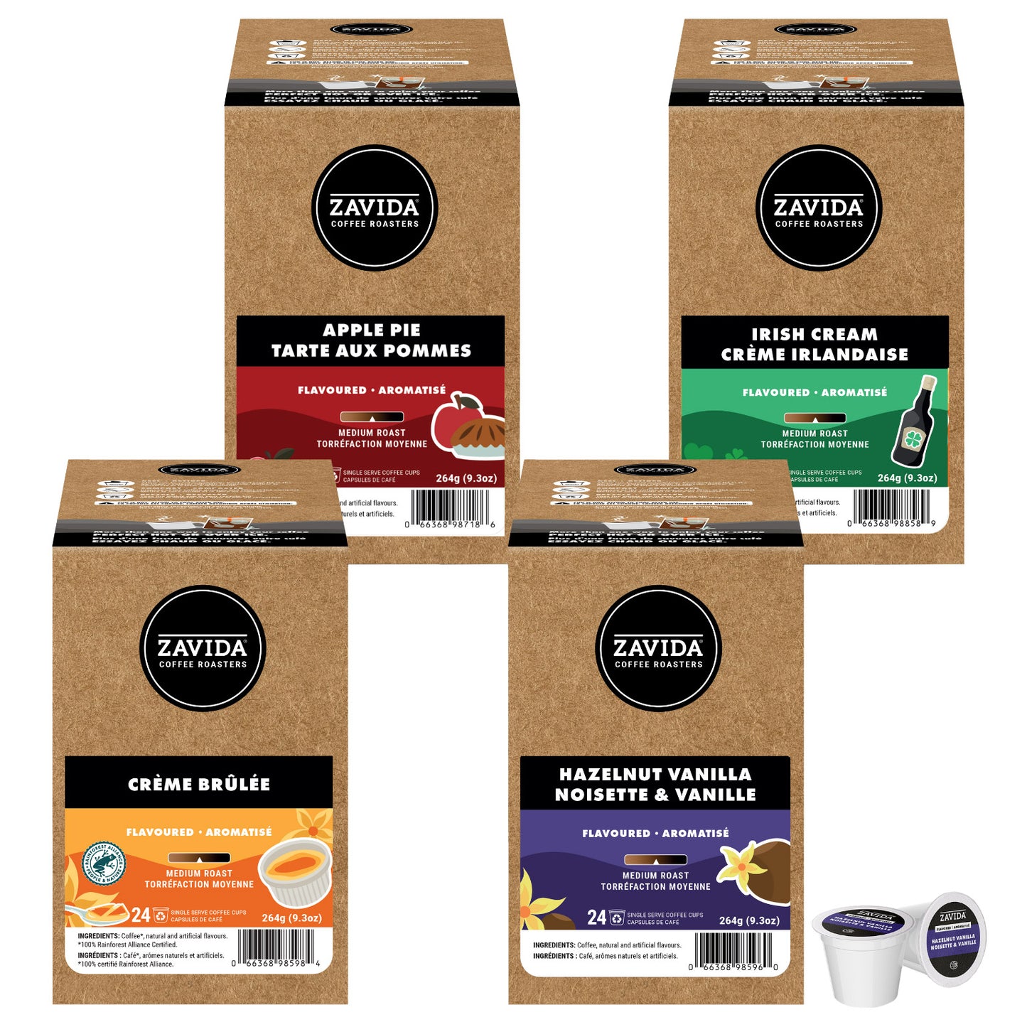 Zavida Holiday Variety Pack Coffee K-Cup Pods, 96- count - image 1