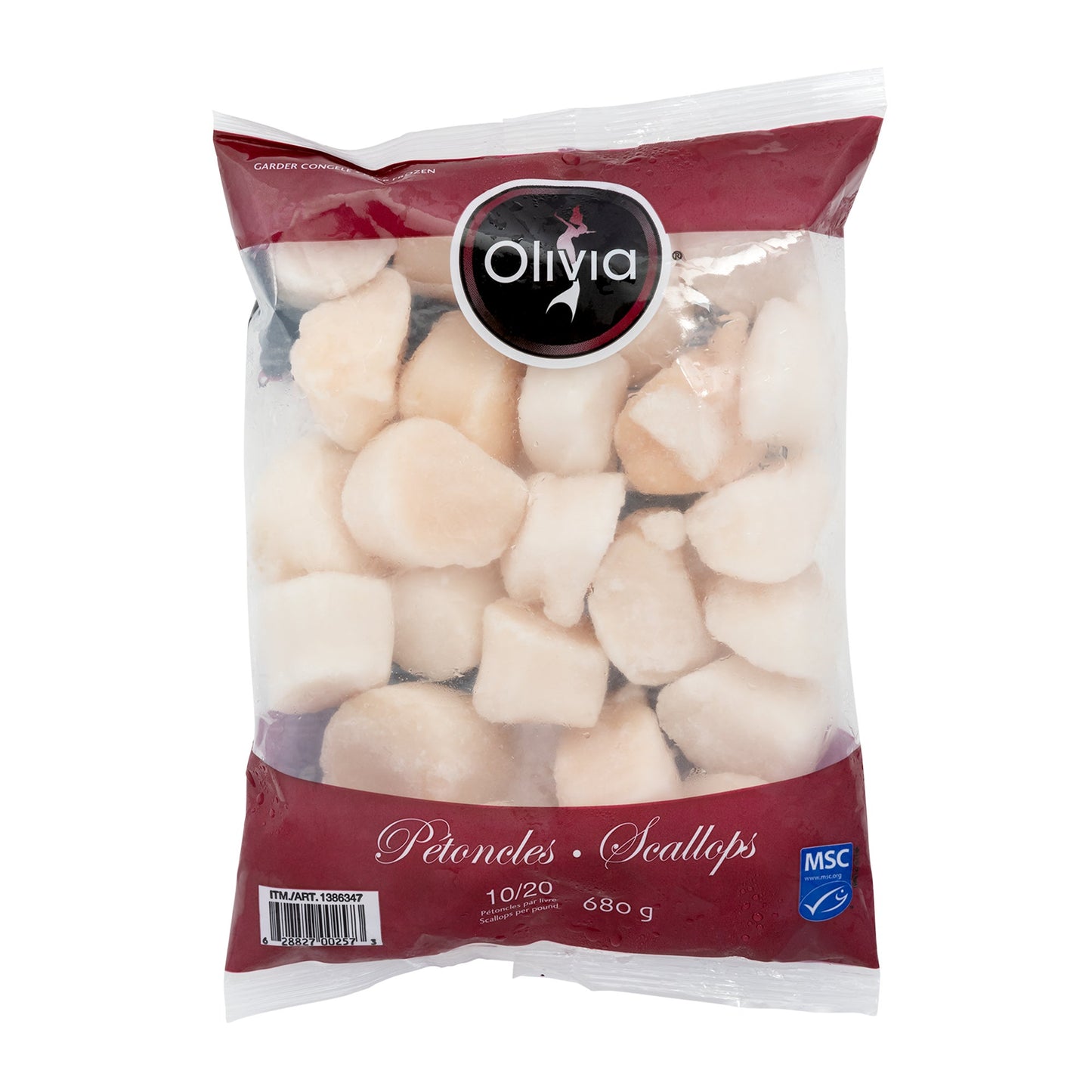 Olivia Frozen Scallops 10/20, 680 g - image 1