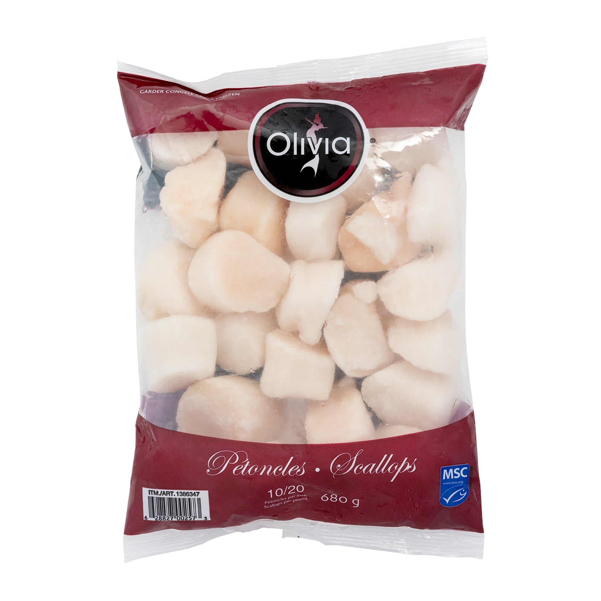 Olivia Frozen Scallops 10/20, 680 g - image 1