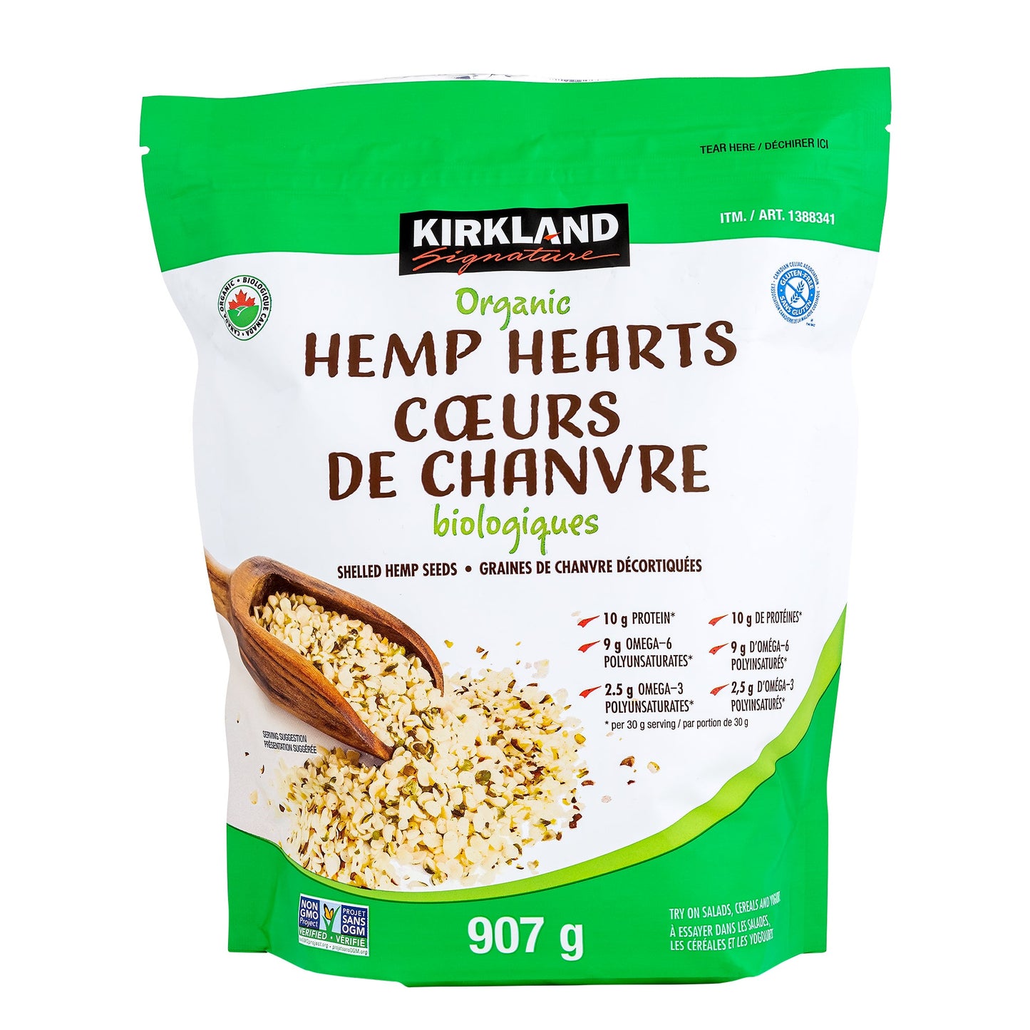 Kirkland Signature Organic Hemp Hearts, 907 g - image 1