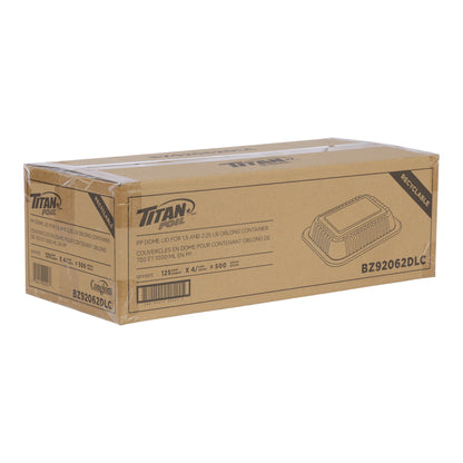 Titan Dome Lids for 3-lb Rectangular Aluminum Containers, Pack of 500 - image 1