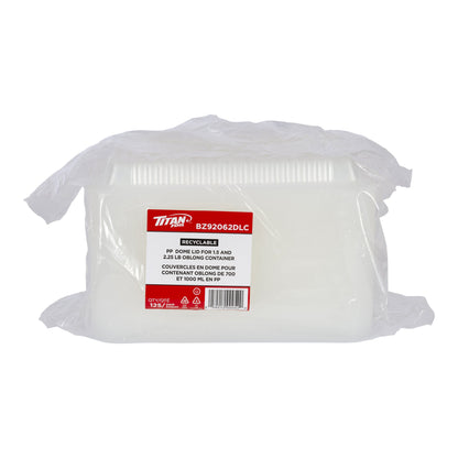 Titan Dome Lids for 3-lb Rectangular Aluminum Containers, Pack of 500 - image 2