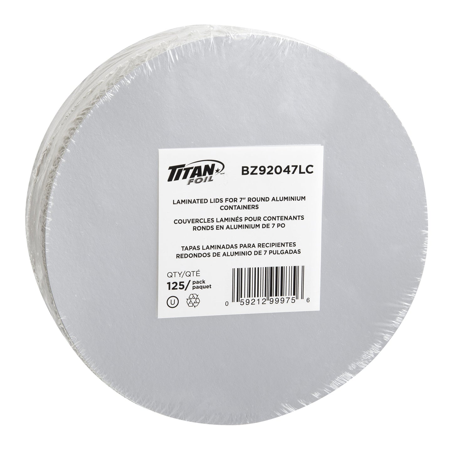 Titan Round 7-in Foil Lids for Aluminum Container, Pack of 500 - image 2