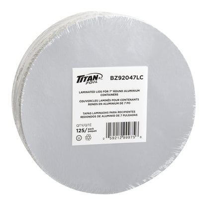 Titan Round 7-in Foil Lids for Aluminum Container, Pack of 500 - image 2