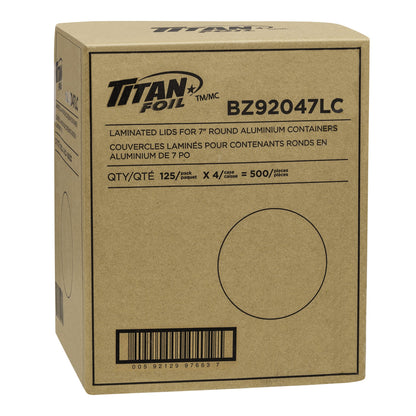 Titan Round 7-in Foil Lids for Aluminum Container, Pack of 500 - image 3
