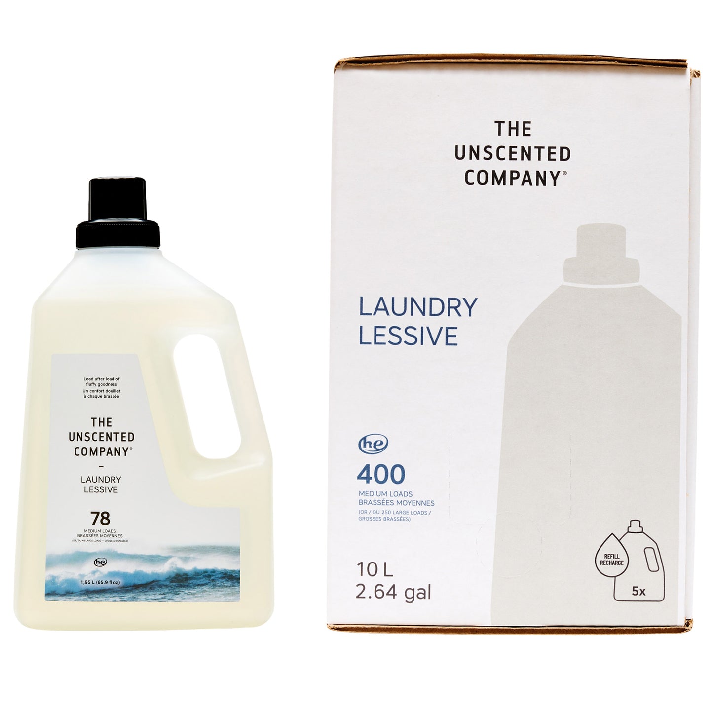 The Unscented Company Laundry Refill Box with Laundry Bottle, 478 loads - image 2