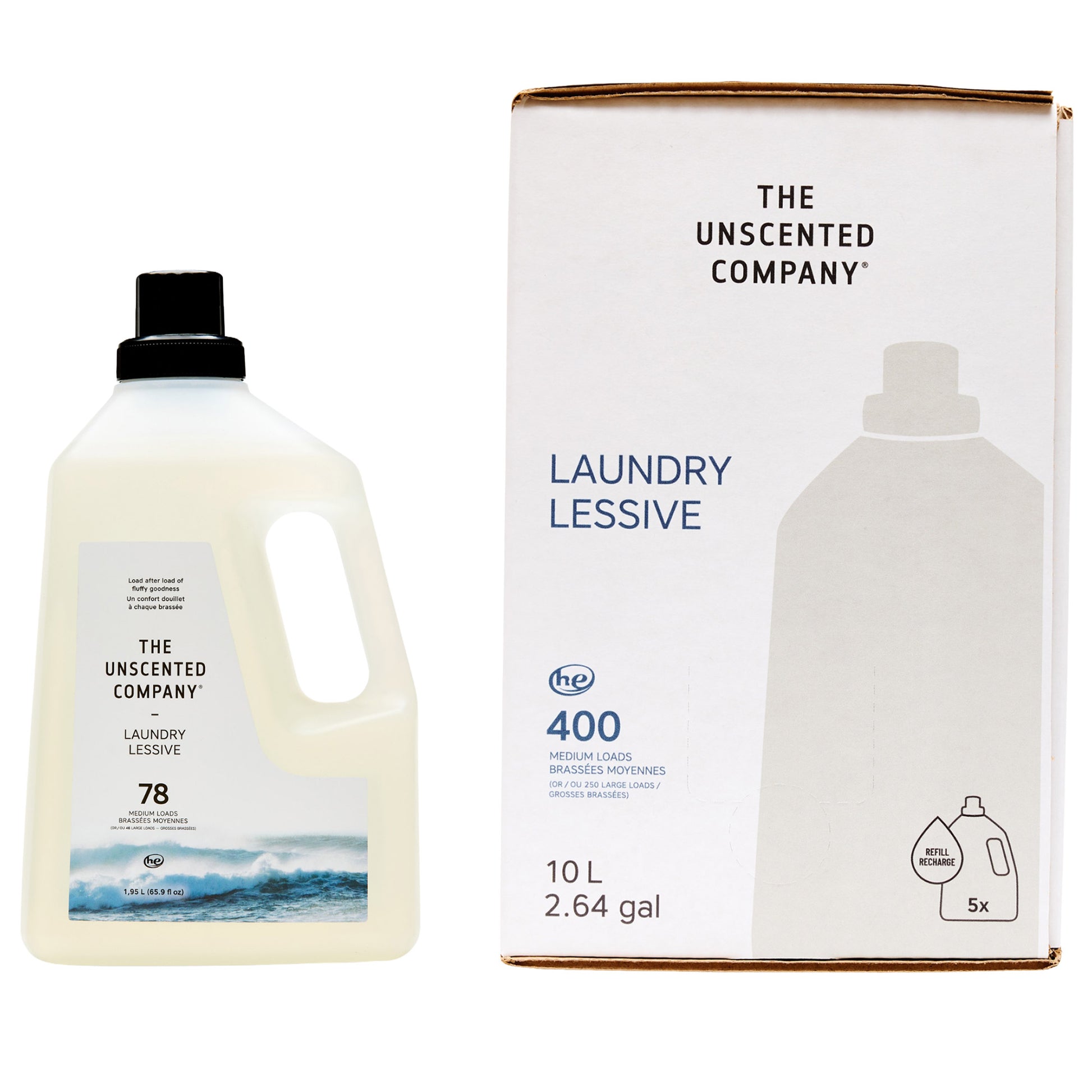 The Unscented Company Laundry Refill Box with Laundry Bottle, 478 loads - image 2