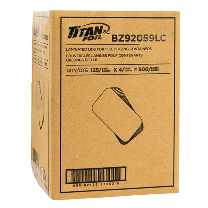 Titan Foil Lids for 1 lb Rectangular Aluminum Containers, Pack of 500 - image 2