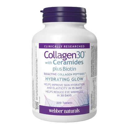 webber naturals Collagen30 with Ceramides plus Biotin, 200 Tablets - image 1