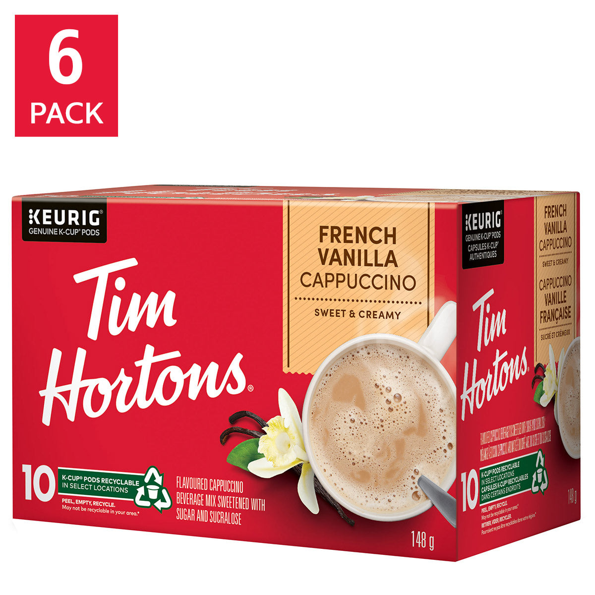 Tim Hortons French Vanilla Cappuccino K-Cup Pods, 60-count - image 1