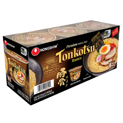 Nongshim Tonkotsu Ramen Noodle Soup, 6 × 101 g - image 1