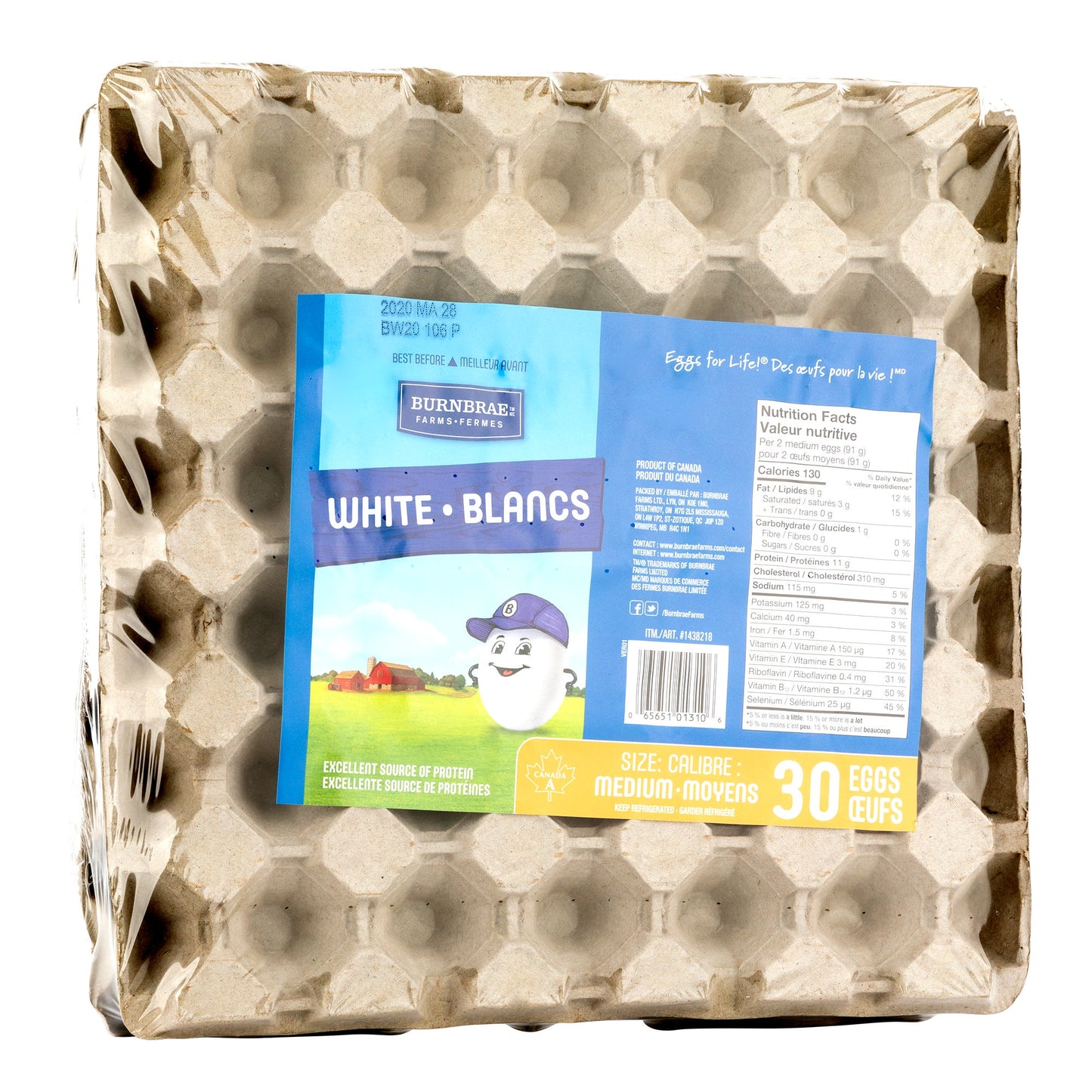 Burnbrae Farms 2.5 Dozen Medium Loose White Eggs - image 1