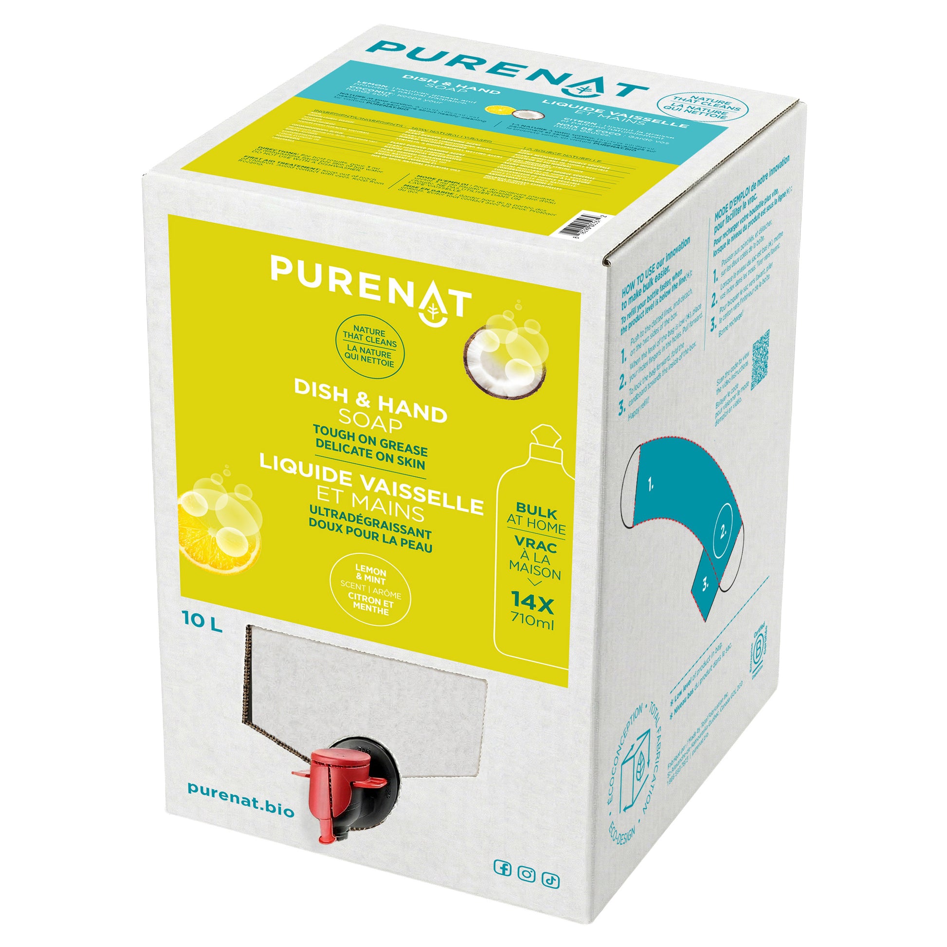 Purenat Dish and Hand Soap Bulk Refill 10L - image 1