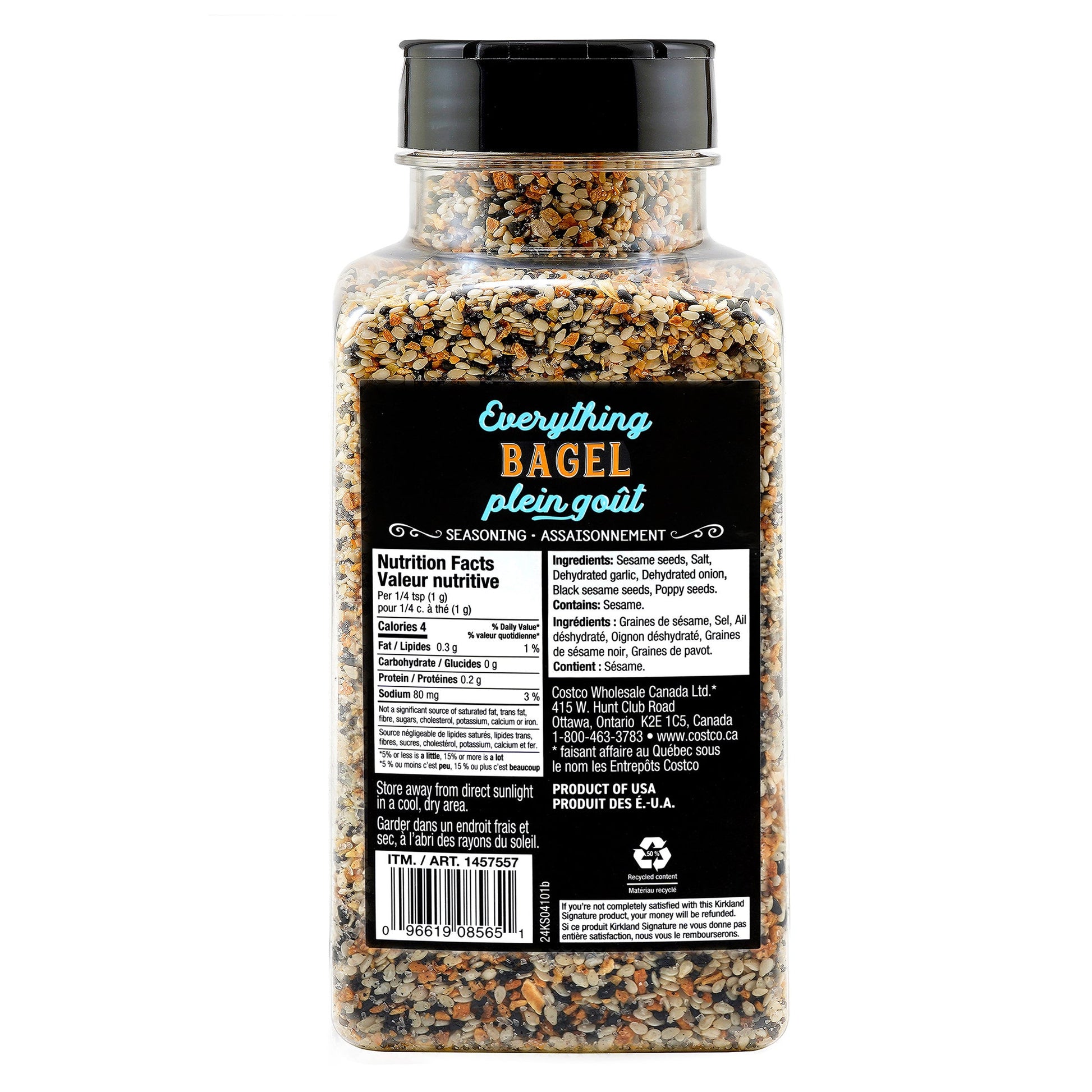 Kirkland Signature Everything Bagel Seasoning, 505g - image 3