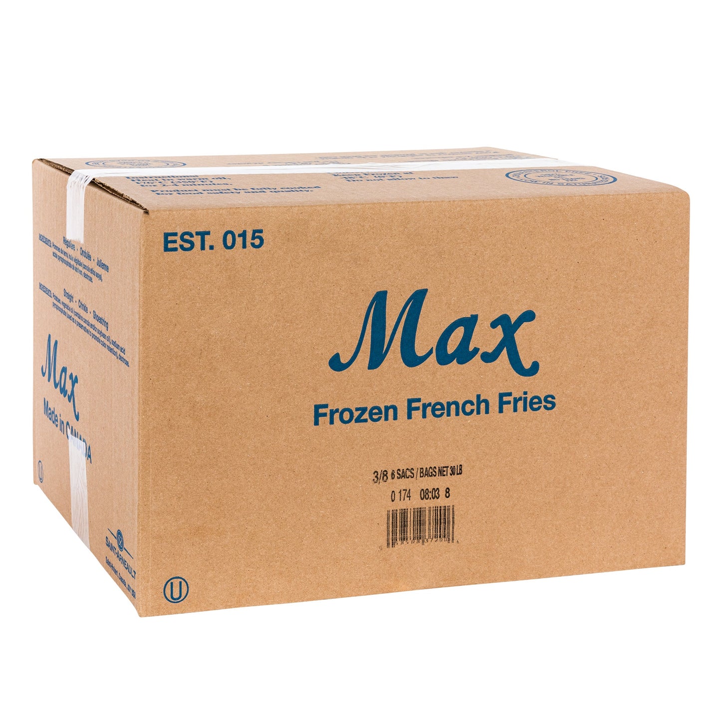 Max Frozen 3/8-in Straight Cut Fries, 6 × 2.27 kg - image 2