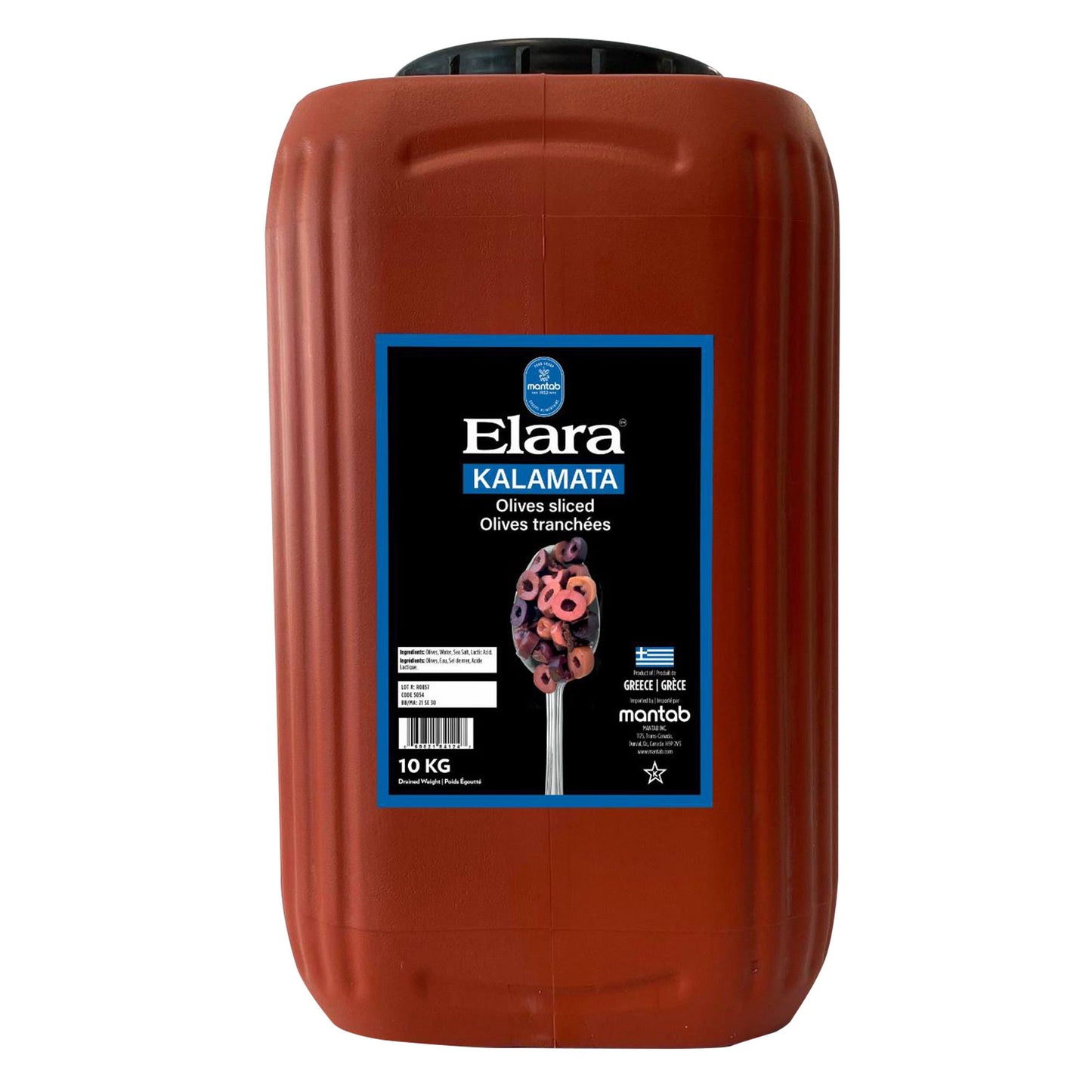 Elara Sliced Kalamata Olives, 10 kg - image 1
