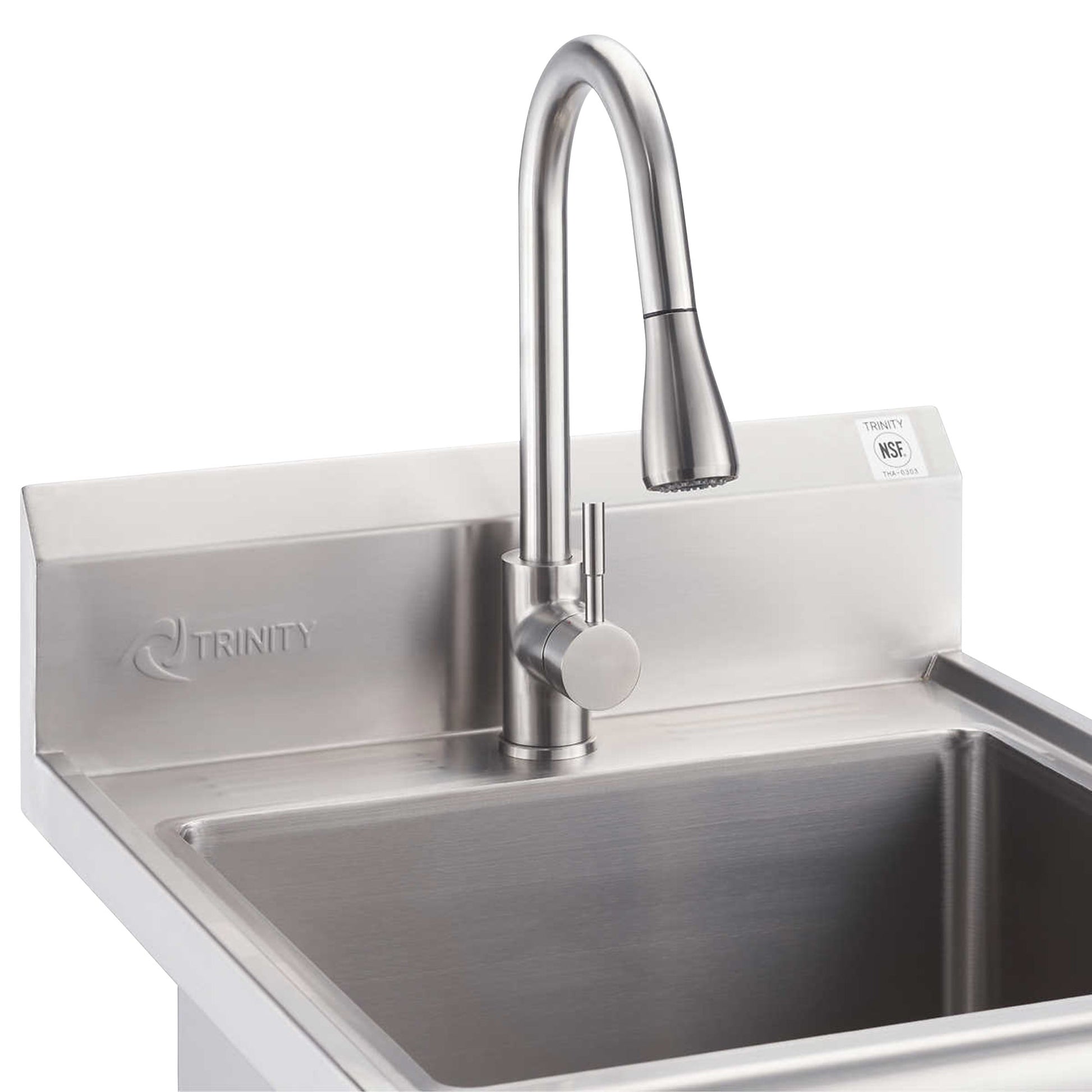 TRINITY Stainless Steel Utility Sink with Pull-out Faucet - image 4
