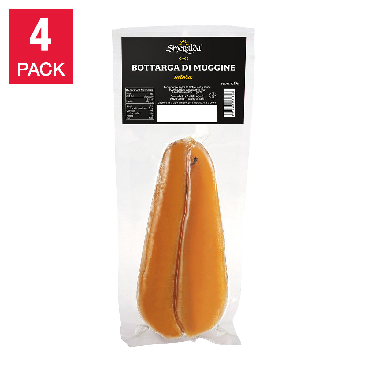 Smeralda Mullet Bottarga Whole 100 g (3.5 oz) x 4 pack - image 1
