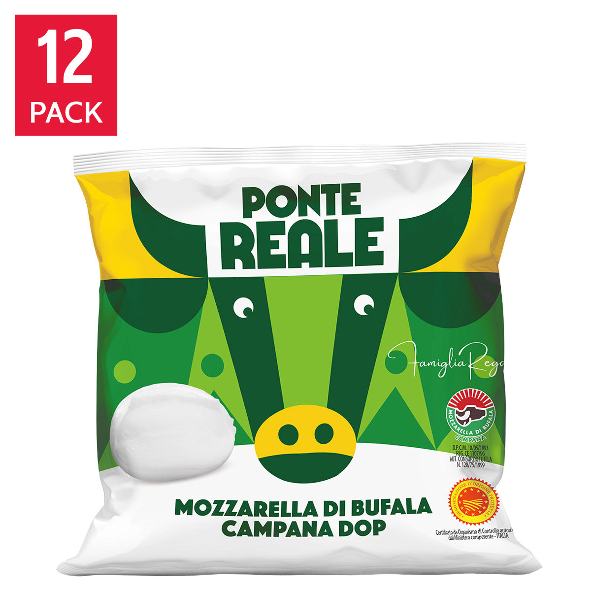 Ponte Reale Donna Christina Buffalo Mozzarella 125 g (4.4 oz) × 12 pack - image 1