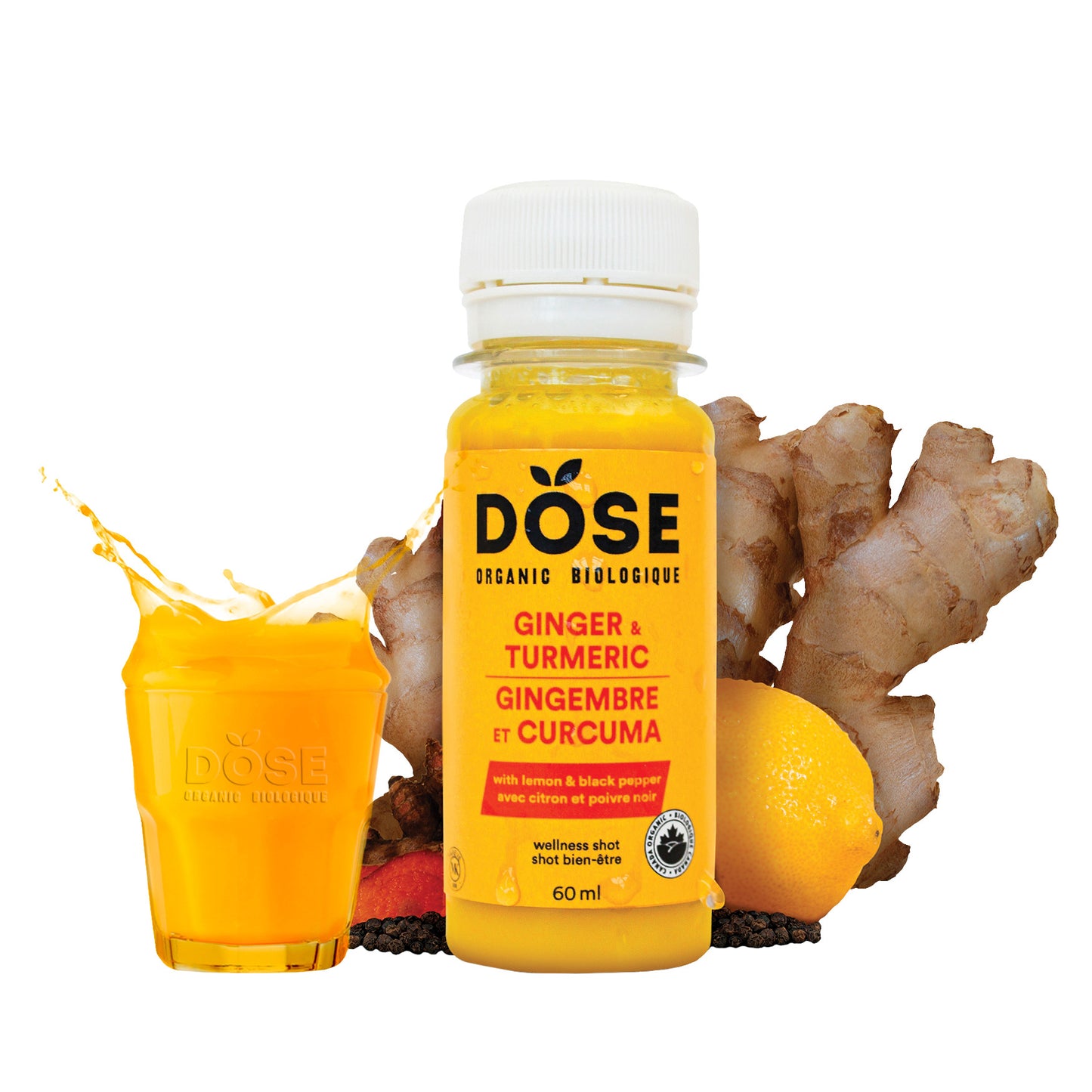DOSE Organic Ginger Daily Booster Shots, Variety Pack, 48 × 60 mL (2 fl oz) - image 6