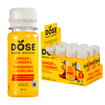 DOSE Organic Ginger & Turmeric Daily Booster Shots 60 mL (2 fl oz) × 48 bottles - image 2