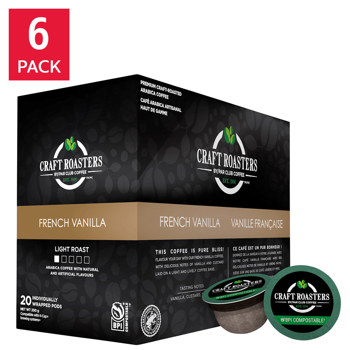 Club Coffee Craft Roasters French Vanilla K-Cup Pods, 120-count - image 1