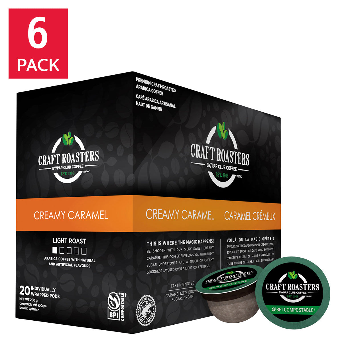 Club Coffee Craft Roasters Creamy Caramel K-Cup Pods, 120-count - image 1