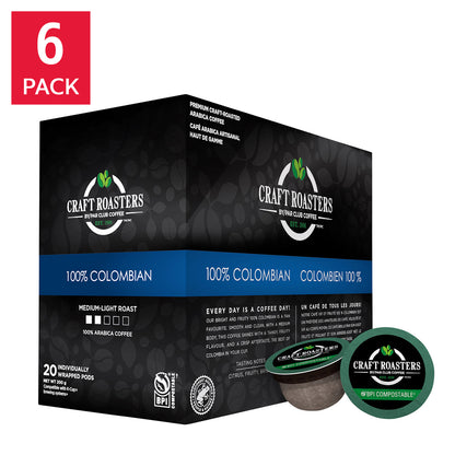 Club Coffee Craft Roasters Colombian Roast K-Cup Pods, 120-count - image 1