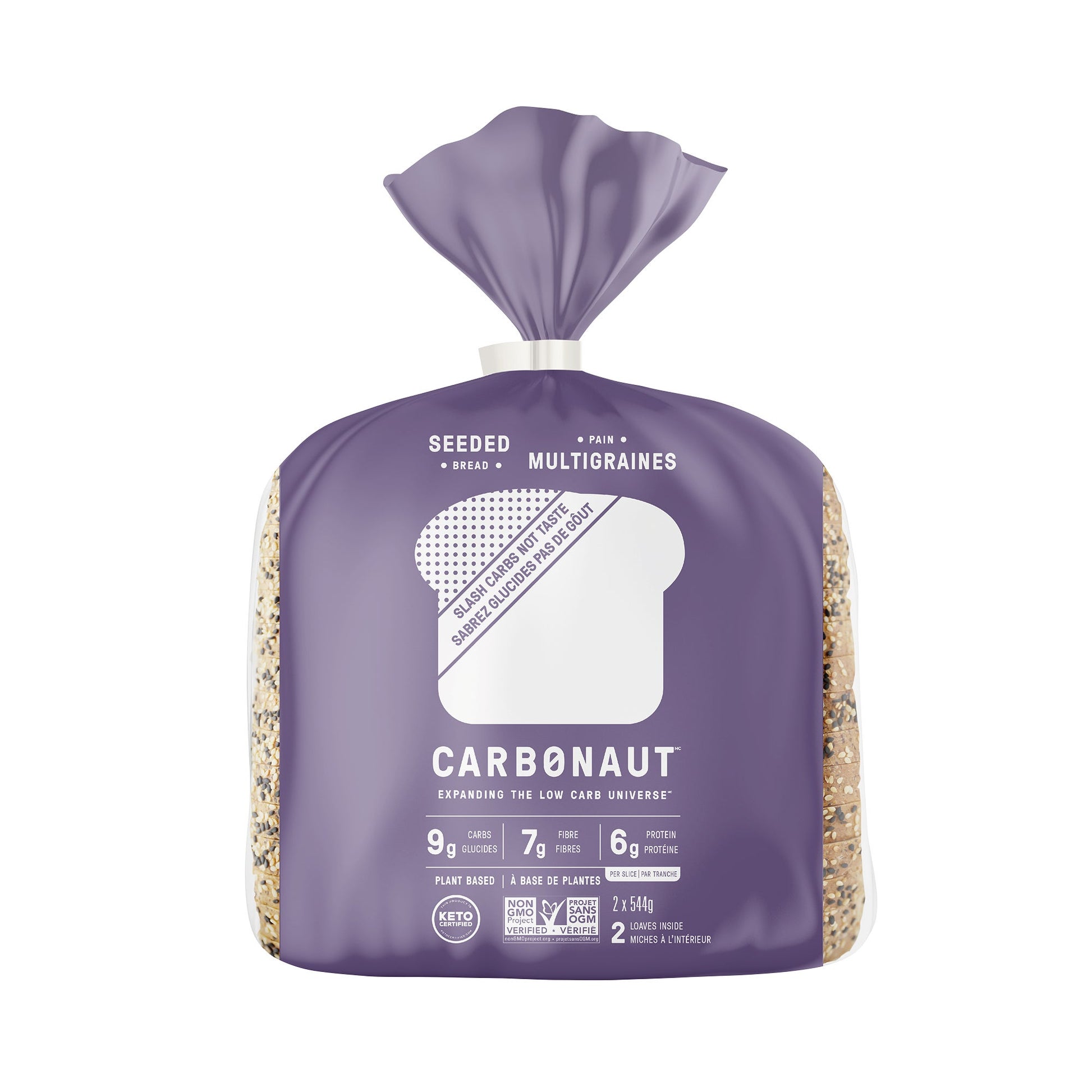 Carbonaut Seeded Bread, 2x544g - image 1