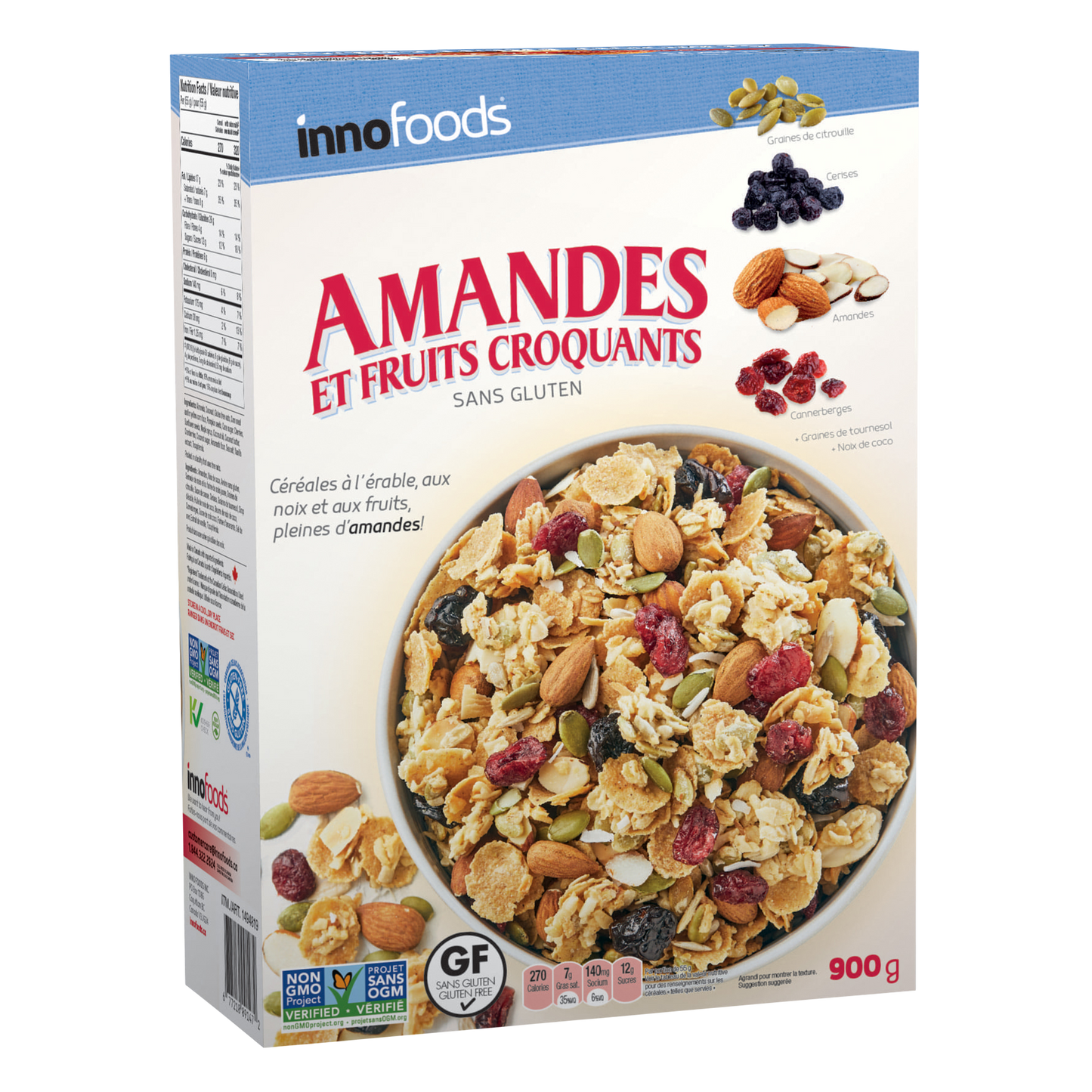 Inno Foods Almond Fruit Crunch Cereal, 900 g - image 1