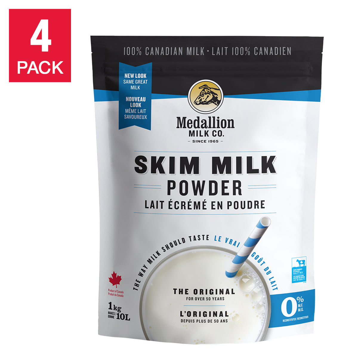 Medallion Milk Skim Milk Powder, 4 x 1 kg - image 1