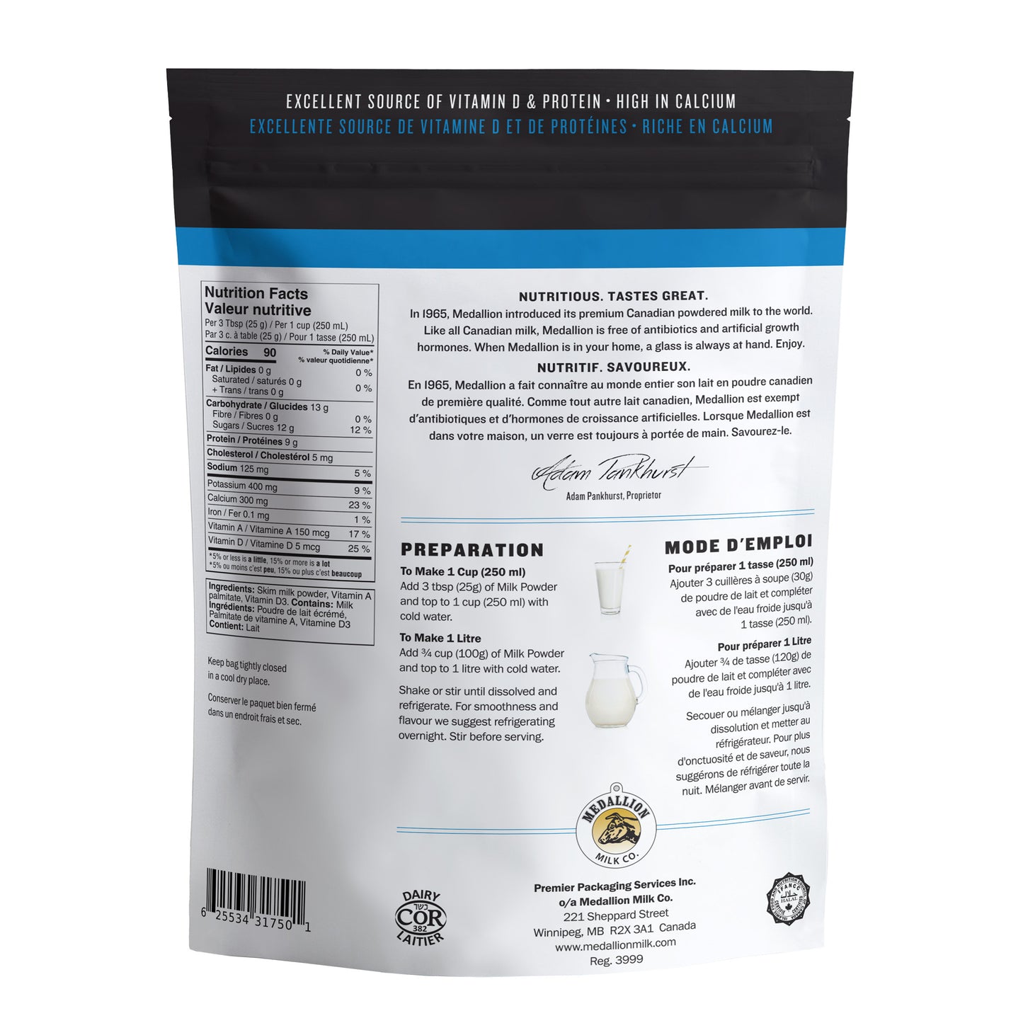 Medallion Milk Skim Milk Powder, 4 x 1 kg - image 2