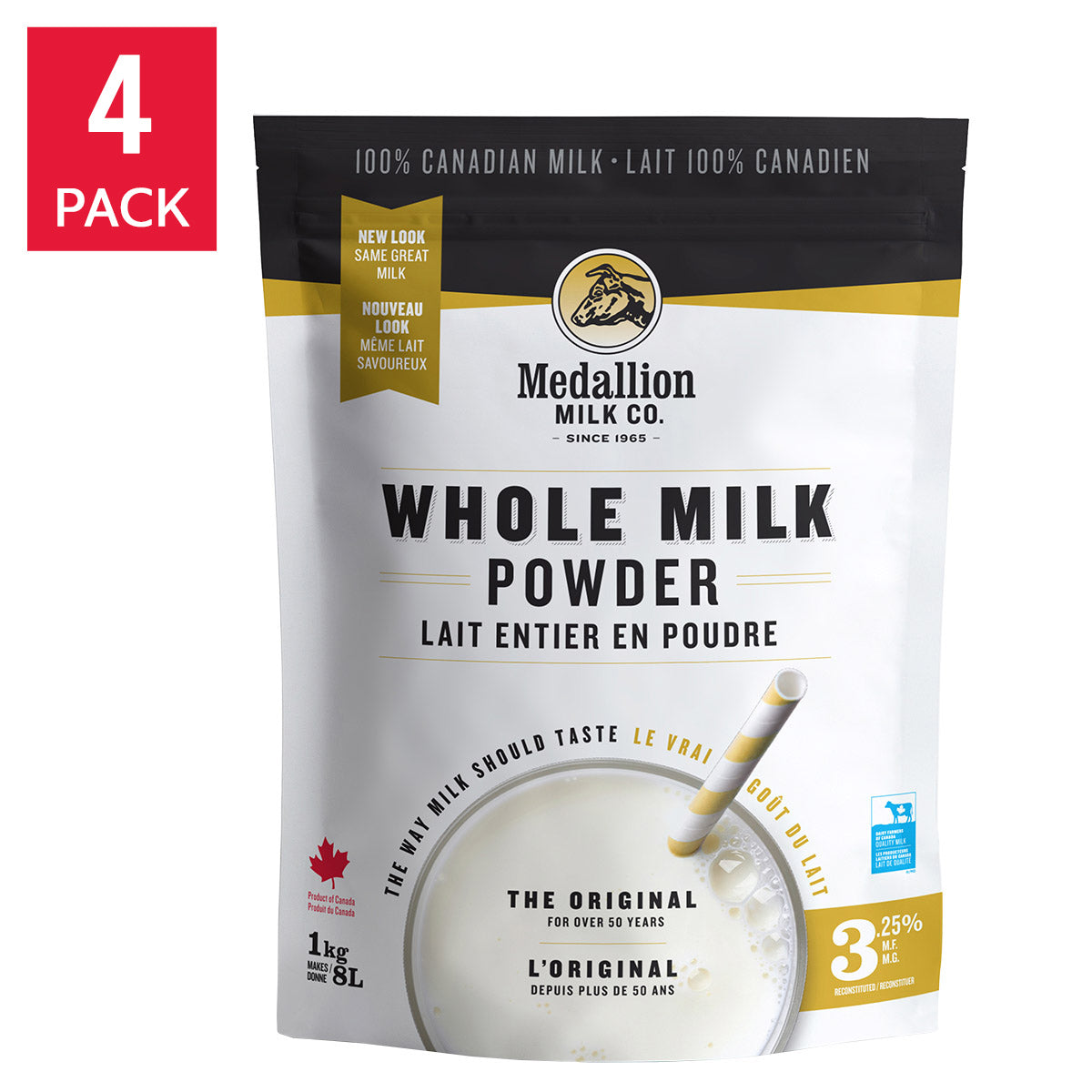 Medallion Milk Whole Milk Powder, 4 x 1 kg - image 1