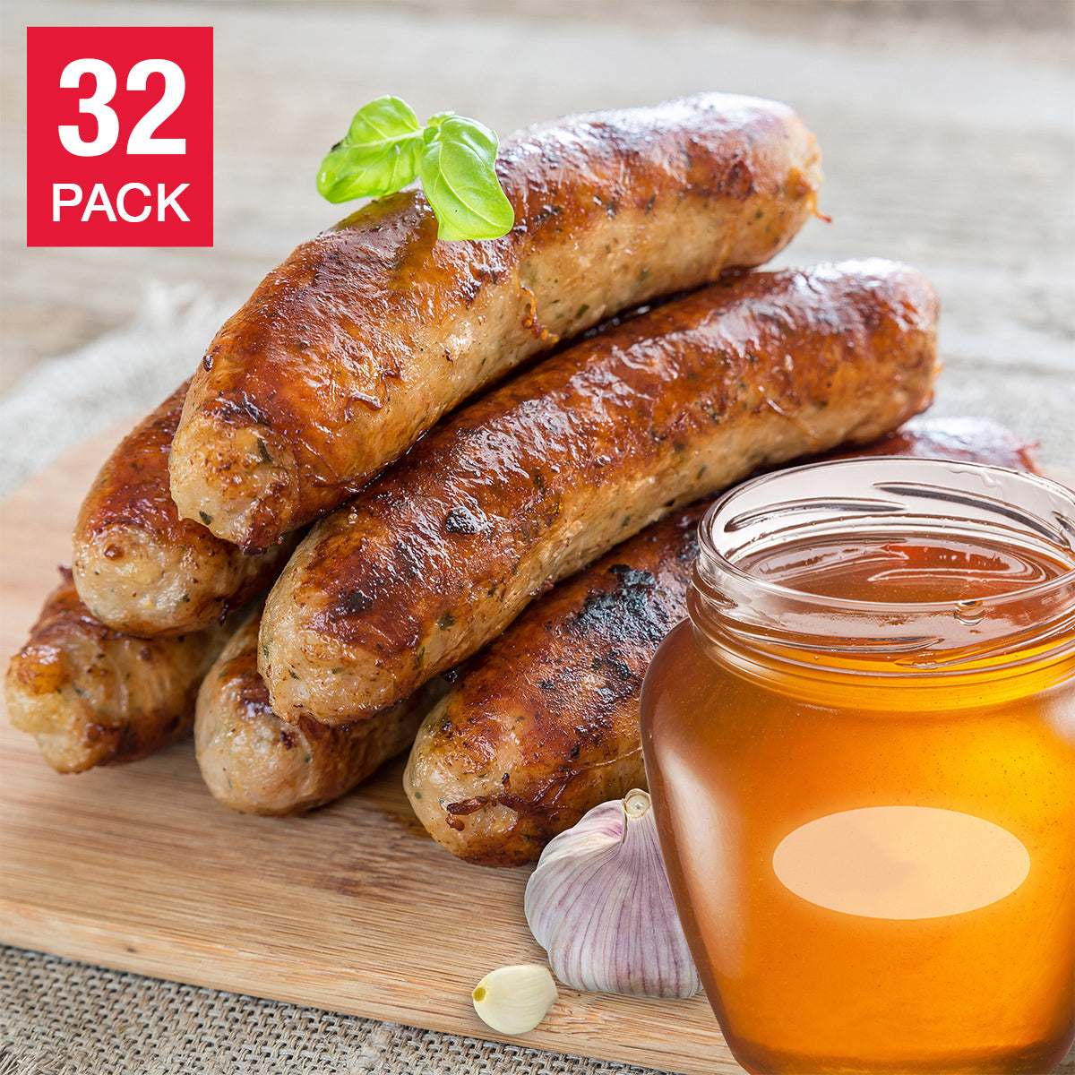 Northfork Meats Pure Wild Boar Sausages with Wild Honey and Garlic 75 g (2.6 oz) x 32 count - image 1