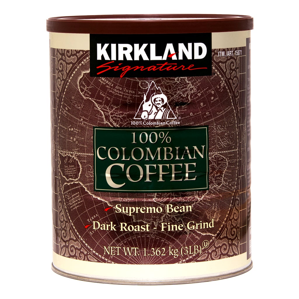 Kirkland Signature 100% Colombian Dark Roast Fine Grind Coffee 1.36 kg — image 1